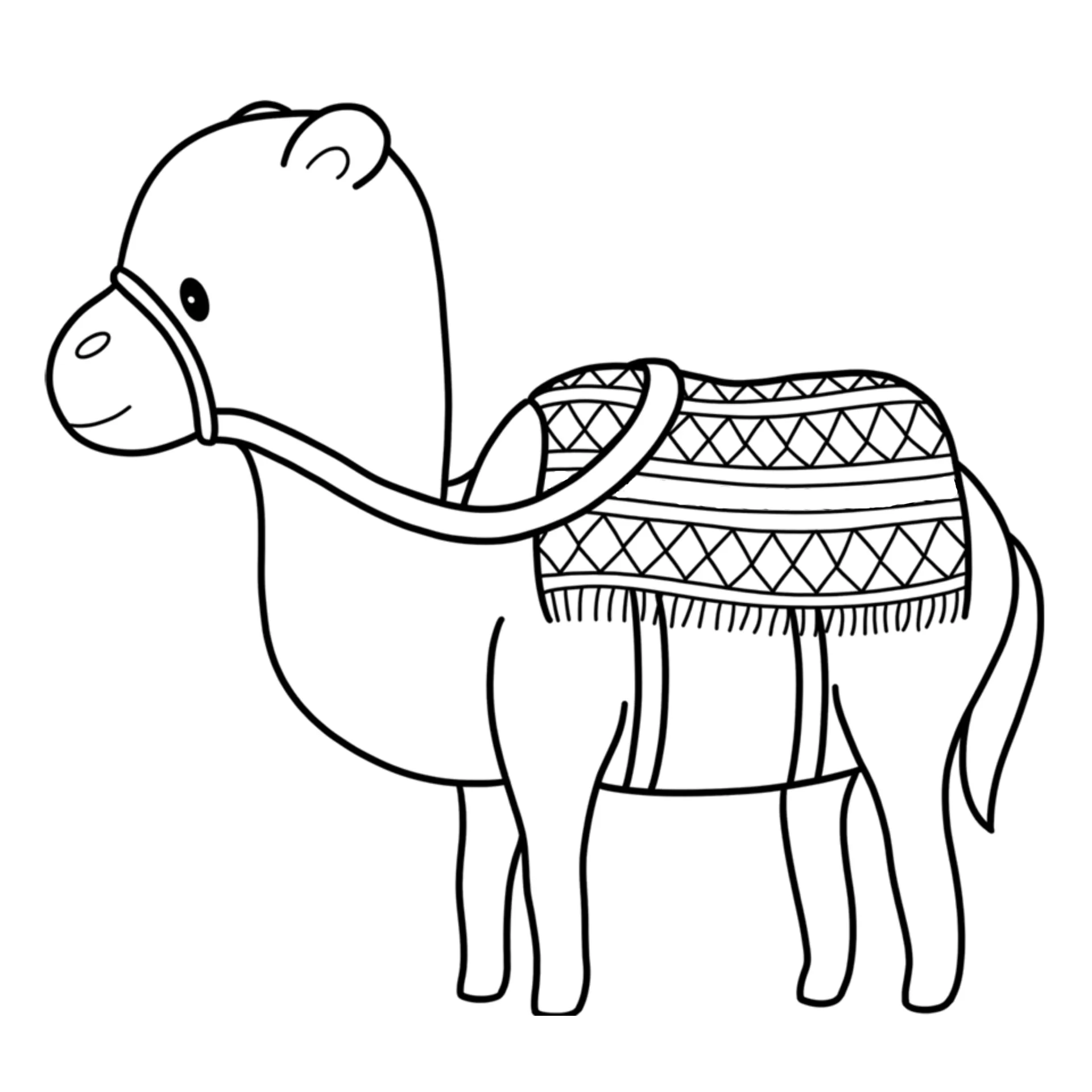 Desenho para colorir de animais mansos ao lado de uma cruz