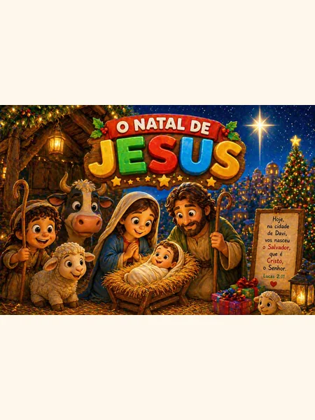 Capa da coleção O Natal de Jesus para colorir