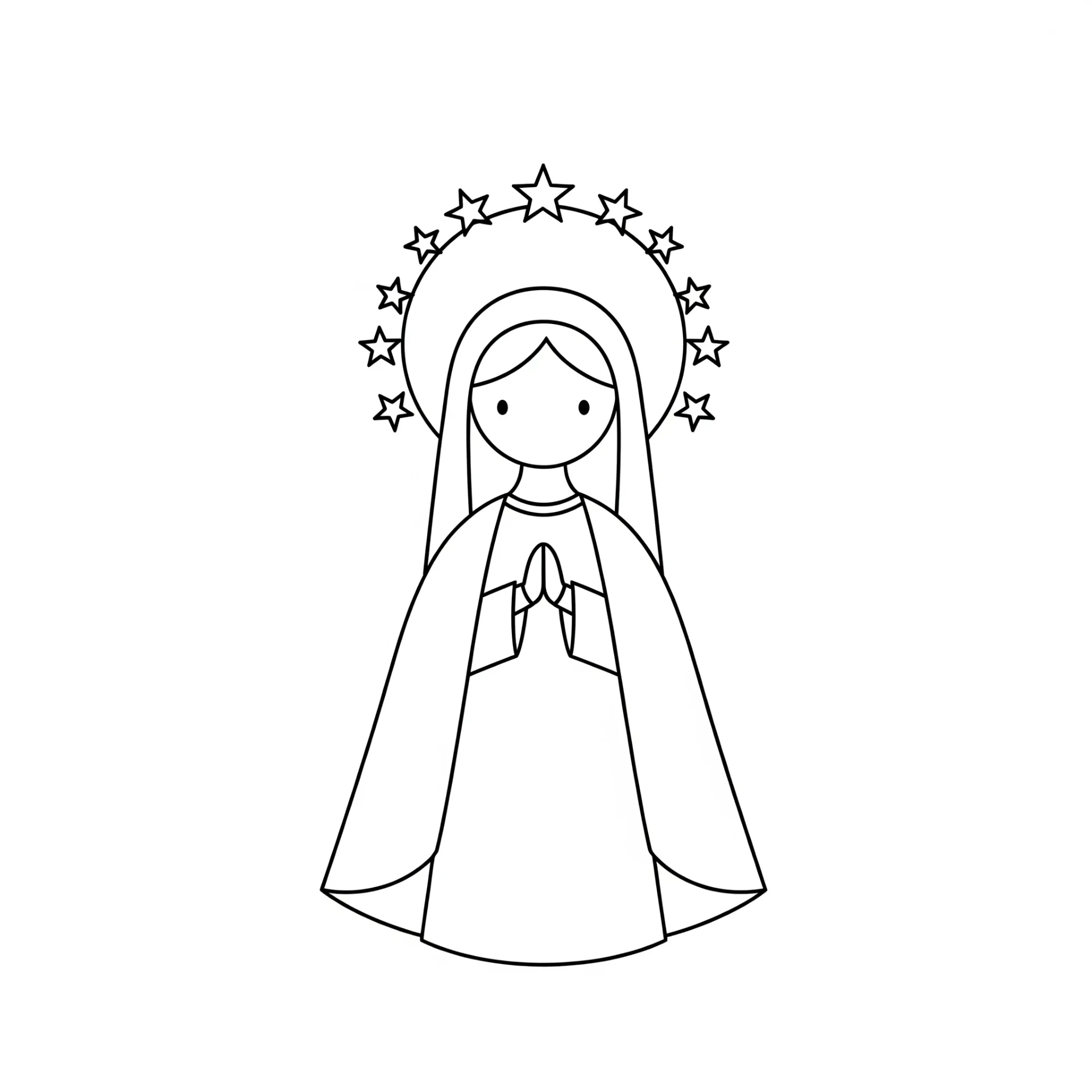 Desenho para colorir de Maria, mãe de Jesus